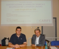 Dr. Giuseppe Vancini - Segr. provinciale Confartigianato di Ferrara
Ing. Fabio Campedelli - Vice-presidente Io Non Tremo!